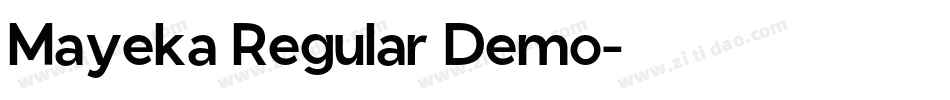 Mayeka Regular Demo字体转换